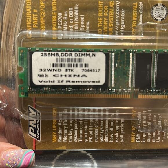 Optima Memory Desktop DDR 333.  256MB DDR  DIMM, N 32 WND STK 7064517 - Picture 3 of 5